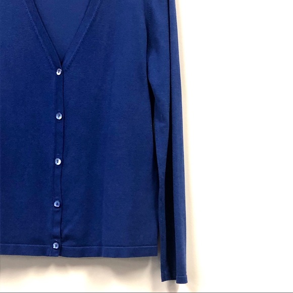 Royal Blue Long Sleeve Cardigan - Picture 4 of 6